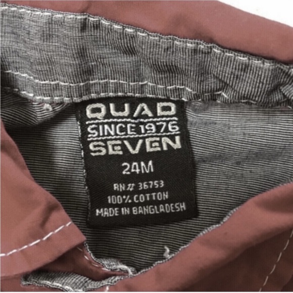 Quad Seven chambray accent/contrast stitch button down shirt 24m - Picture 5 of 5